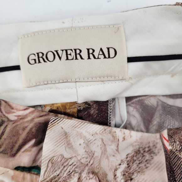 Grover Rad Satin Floral and Animal Print Wide-Leg Pants Size 27 - Picture 3 of 5